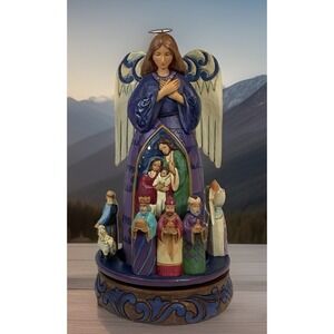 Jim Shore 2015 "O Come Let Us Adore Him"Angel Moveable Nativity 4051542